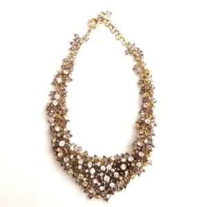Beaded rhinestone statement necklace women’s